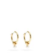 Matchesfashion.com Spinelli Kilcollin - Ara 18kt Gold And Pearl Hoop Earrings - Womens - Pearl
