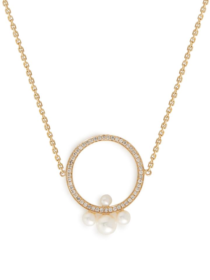 Anissa Kermiche Diamond, Pearl & Yellow-gold Choker