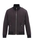Matchesfashion.com Helmut Lang - Crossover-strap Brushed-cotton Bomber Jacket - Mens - Black