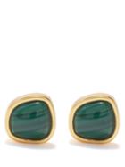 Lizzie Fortunato - Bay Malachite & Gold-plated Stud Earrings - Womens - Green