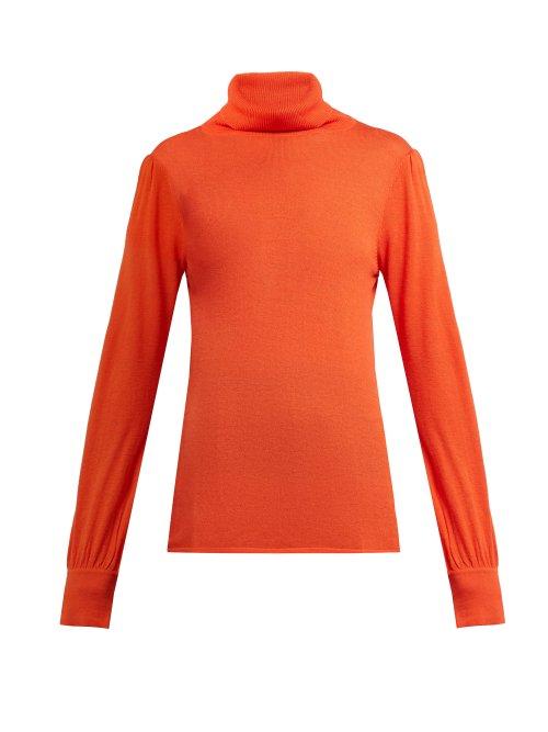 Matchesfashion.com Goat - Garbo Roll Neck Sweater - Womens - Orange