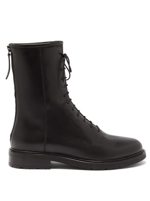 Matchesfashion.com Legres - Leather Combat Boots - Womens - Black