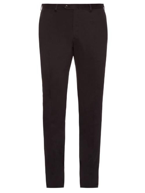 Brioni Montana Slim-leg Cotton-blend Chino Trousers