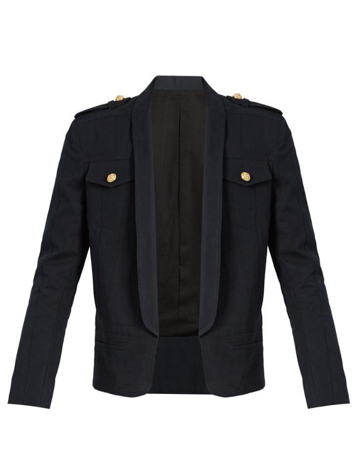 Balmain Shawl-lapel Cotton Blazer