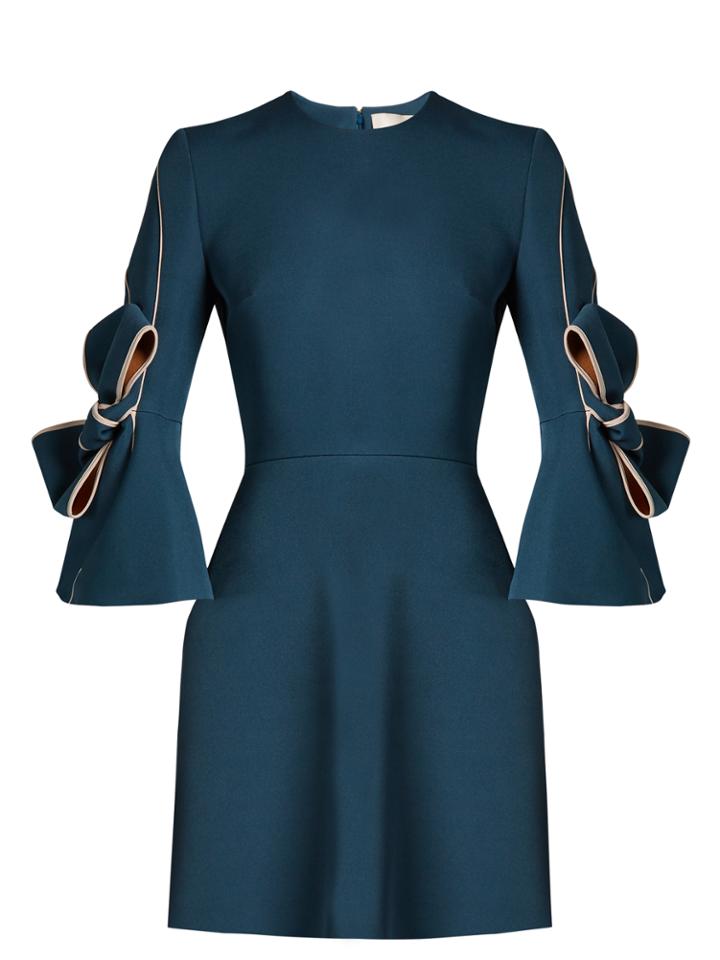 Roksanda Harlin Bow-sleeved Bonded-crepe Dress