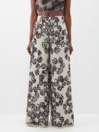 Max Mara - Maser Trousers - Womens - White Print
