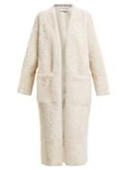 Matchesfashion.com Ins & Marchal - Elvis Zip Embellished Shearling Coat - Womens - White