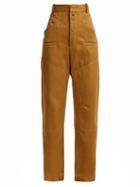 Matchesfashion.com Isabel Marant Toile - Driest High Rise Cotton Trousers - Womens - Camel