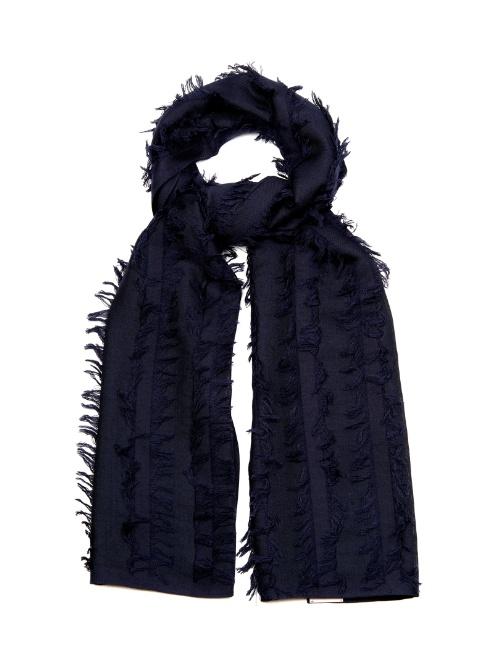 Chloé Frayed-stripes Wool And Silk-blend Scarf