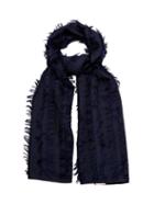Chloé Frayed-stripes Wool And Silk-blend Scarf