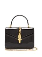 Matchesfashion.com Gucci - Sylvie 1969 Mini Patent Leather Shoulder Bag - Womens - Black