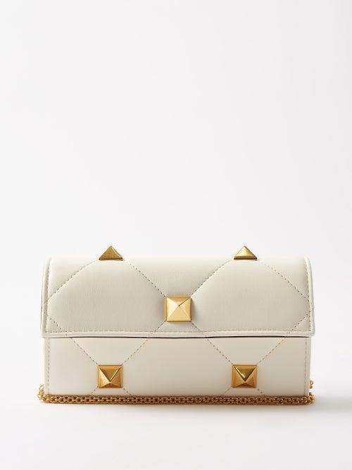 Valentino Garavani - Roman Stud Leather Cross-body Bag - Womens - White