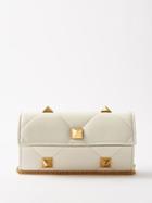 Valentino Garavani - Roman Stud Leather Cross-body Bag - Womens - White
