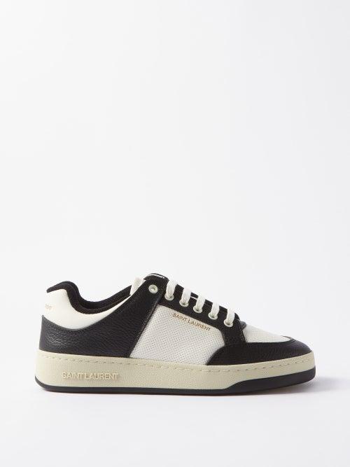 Saint Laurent - Sl/61 Low-top Leather Trainers - Womens - Black White