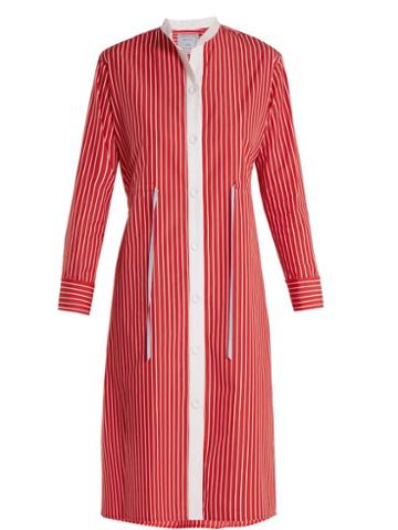 Matchesfashion.com Dovima Paris - Frankie Striped Cotton Poplin Shirtdress - Womens - Red Multi