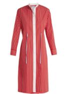 Matchesfashion.com Dovima Paris - Frankie Striped Cotton Poplin Shirtdress - Womens - Red Multi