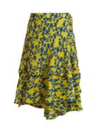 Preen Line Luna Floral-print Chiffon Wrap Skirt