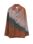 Lemaire - Watercolour-print Crepe Shirt - Mens - Multi
