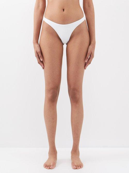 Matteau - Nineties Brazilian Recycled-fibre Bikini Briefs - Womens - Chalk
