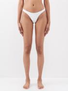 Matteau - Nineties Brazilian Recycled-fibre Bikini Briefs - Womens - Chalk