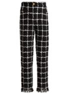 Balmain High-rise Checked Tweed Trousers