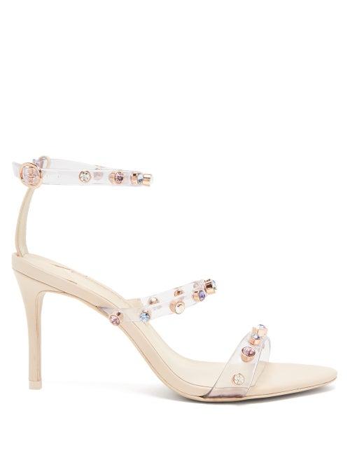 Matchesfashion.com Sophia Webster - Rosalind Crystal-studded Leather Sandals - Womens - Nude