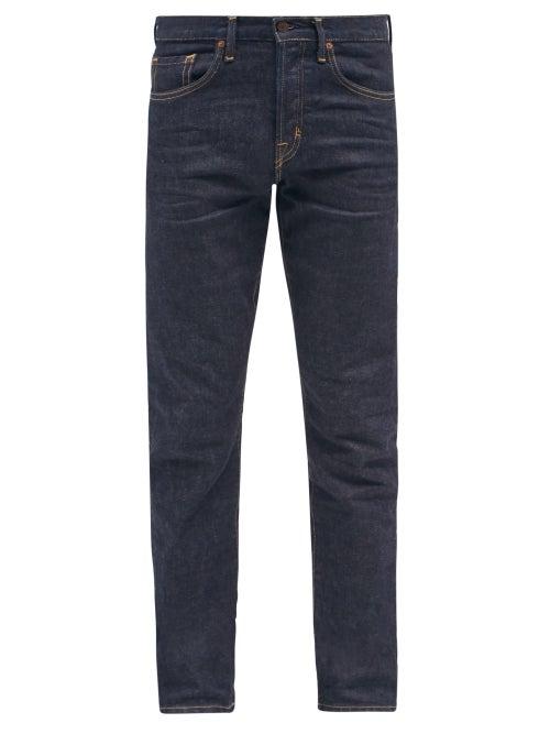 Mens Rtw Tom Ford - Selvedge-denim Slim-leg Jeans - Mens - Indigo
