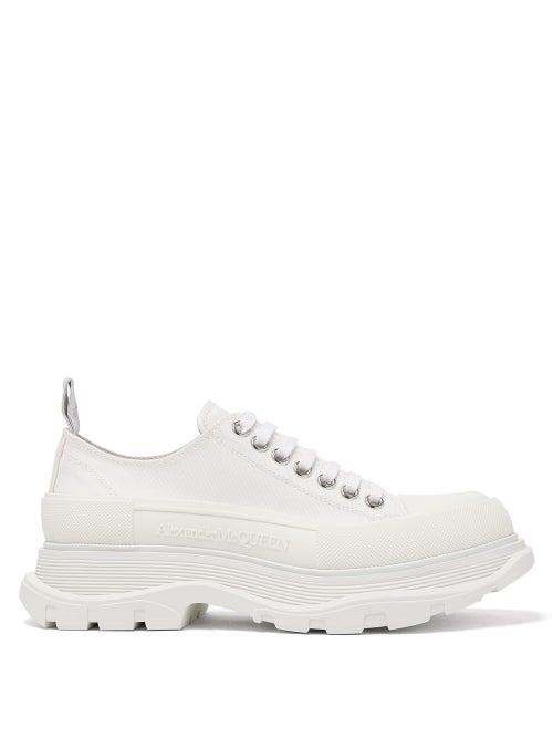 Matchesfashion.com Alexander Mcqueen - Chunky-sole Canvas Trainers - Womens - White