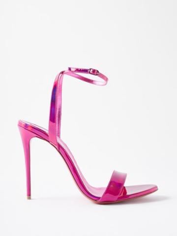 Christian Louboutin - Loubigirl 100 Iridescent Patent-leather Sandals - Womens - Pink