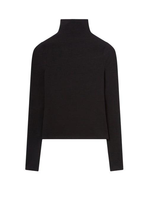 Lemaire - High-neck Jersey Long-sleeved Top - Womens - Black