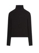 Lemaire - High-neck Jersey Long-sleeved Top - Womens - Black