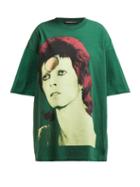 Matchesfashion.com Undercover - David Bowie Oversized Cotton T Shirt - Womens - Green