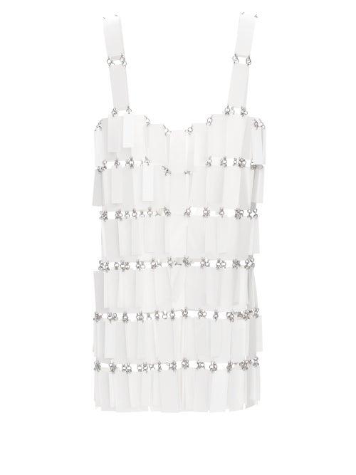 Matchesfashion.com Paco Rabanne - Sequinned Chainmail Top - Womens - White