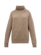 Matchesfashion.com Haider Ackermann - Clark Funnel Neck Cashmere Sweater - Womens - Camel