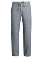 120 Lino Drawstring-waist Striped Linen Trousers