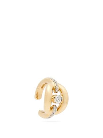 Matchesfashion.com Nadine Aysoy - Catena Diamond & 18kt Gold Ear Cuff - Womens - Yellow Gold