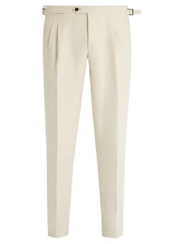 Thom Sweeney Slim-leg Linen Trousers