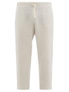Matchesfashion.com Maran - Drawstring Linen Trousers - Mens - Beige