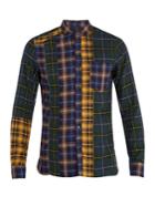 Lanvin Patch-pocket Contrast-panel Checked Shirt