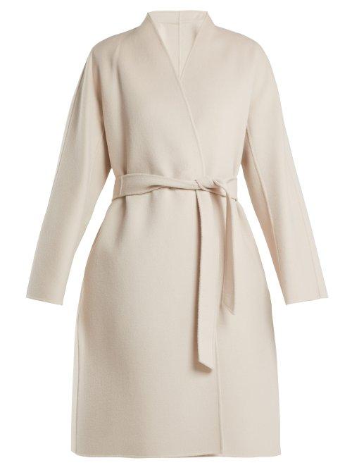Matchesfashion.com Weekend Max Mara - Gimmy Belted Wool Coat - Womens - Cream