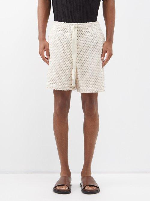 Commas - Macram Cotton-blend Shorts - Mens - Cream
