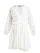 Matchesfashion.com Three Graces London - Carina Crinkled Cotton Mini Dress - Womens - White
