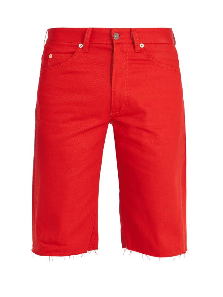 Gucci Raw-hem Denim Shorts