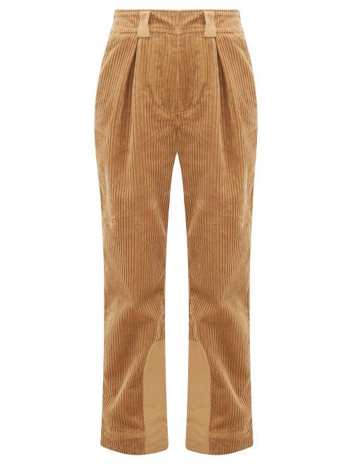 Matchesfashion.com Ganni - Cotton Corduroy Straight Leg Trousers - Womens - Camel