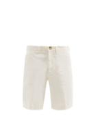 Matchesfashion.com Brunello Cucinelli - Cotton-gabardine Slim-leg Shorts - Mens - Cream