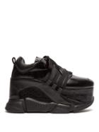 Matchesfashion.com Marques'almeida - Platform Leather Sneakers - Womens - Black