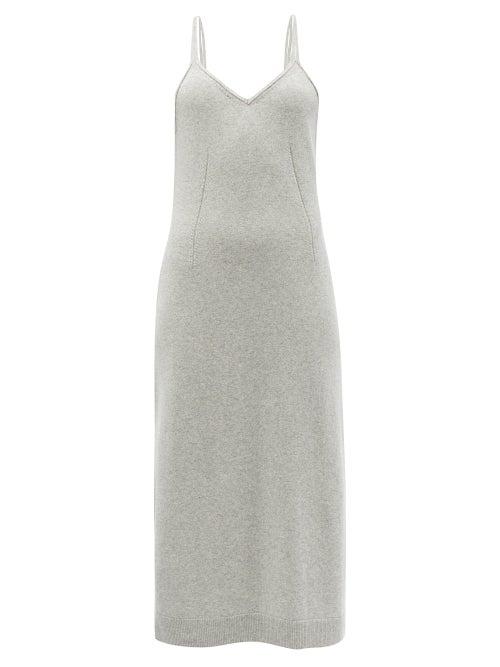 Another Tomorrow - Recycled Cashmere-blend Dress - Womens - Grey