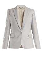 Matchesfashion.com Stella Mccartney - Ingrid Single Breasted Wool Jacket - Womens - Light Blue