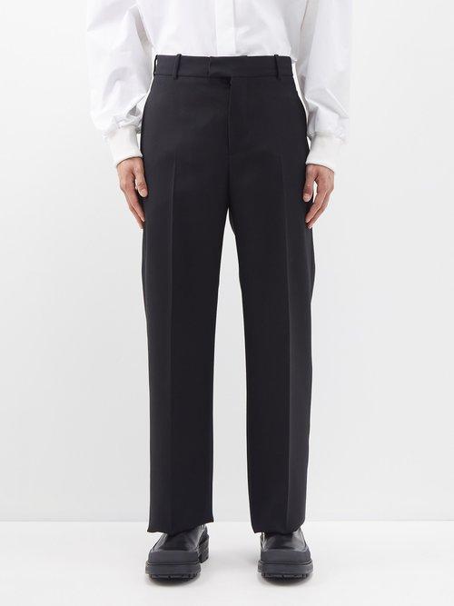 Alexander Mcqueen - Wool-twill Tailored Trousers - Mens - Black