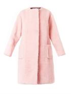 Rochas Boiled-wool Collarless Coat
